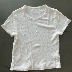 Aerie White Waffle T-shirt